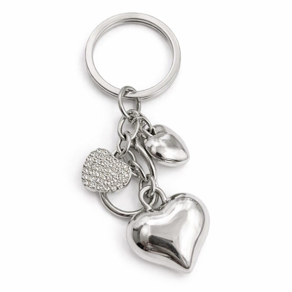 Heart Silver Key Chain/Bag Charm